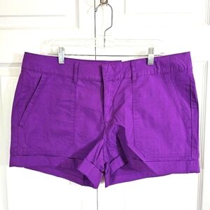 Ana NWT Purple Magic Cotton Shorts 16 Summer Colorful Casual Vacation